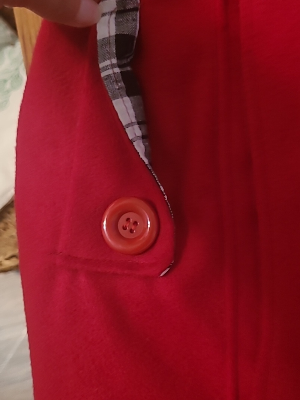 Red Pea Coat - Picture 2 of 7